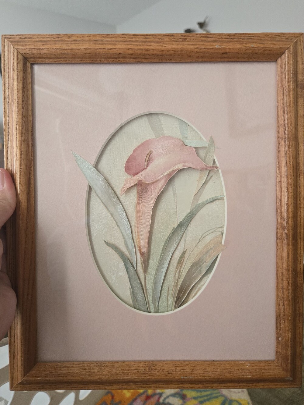 Home Interiors Pink Floral Calla Lily Wall Art